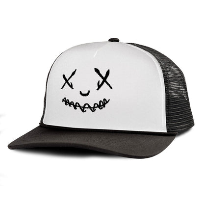 Happy Face Printed Trucker Hat