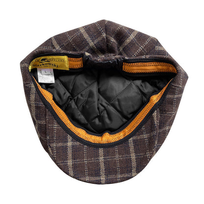 THE PEAKED Marl Flat Hat Brixto-Harris Tweed