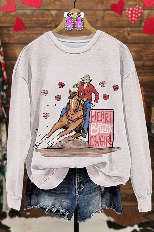 Valentine's Day Heart Break Cowgirl Sweatshirt