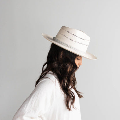 Arlo Straw Teardrop Fedora