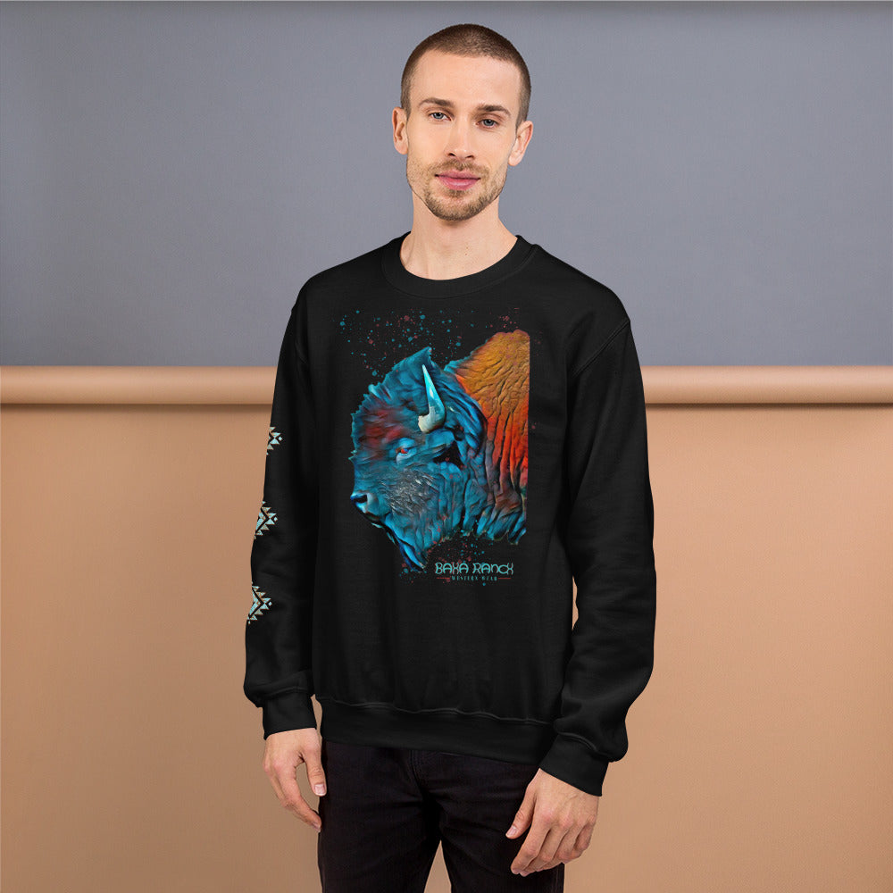 Watercolor Bison Unisex Sweatshirt