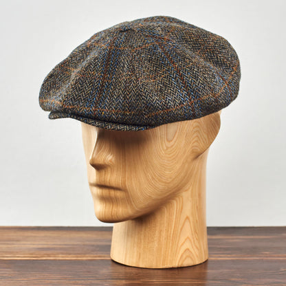 [Best Sale!]PEAKED CAPS Genuine Scottish Harris Tweed 8 Panels Man Cap