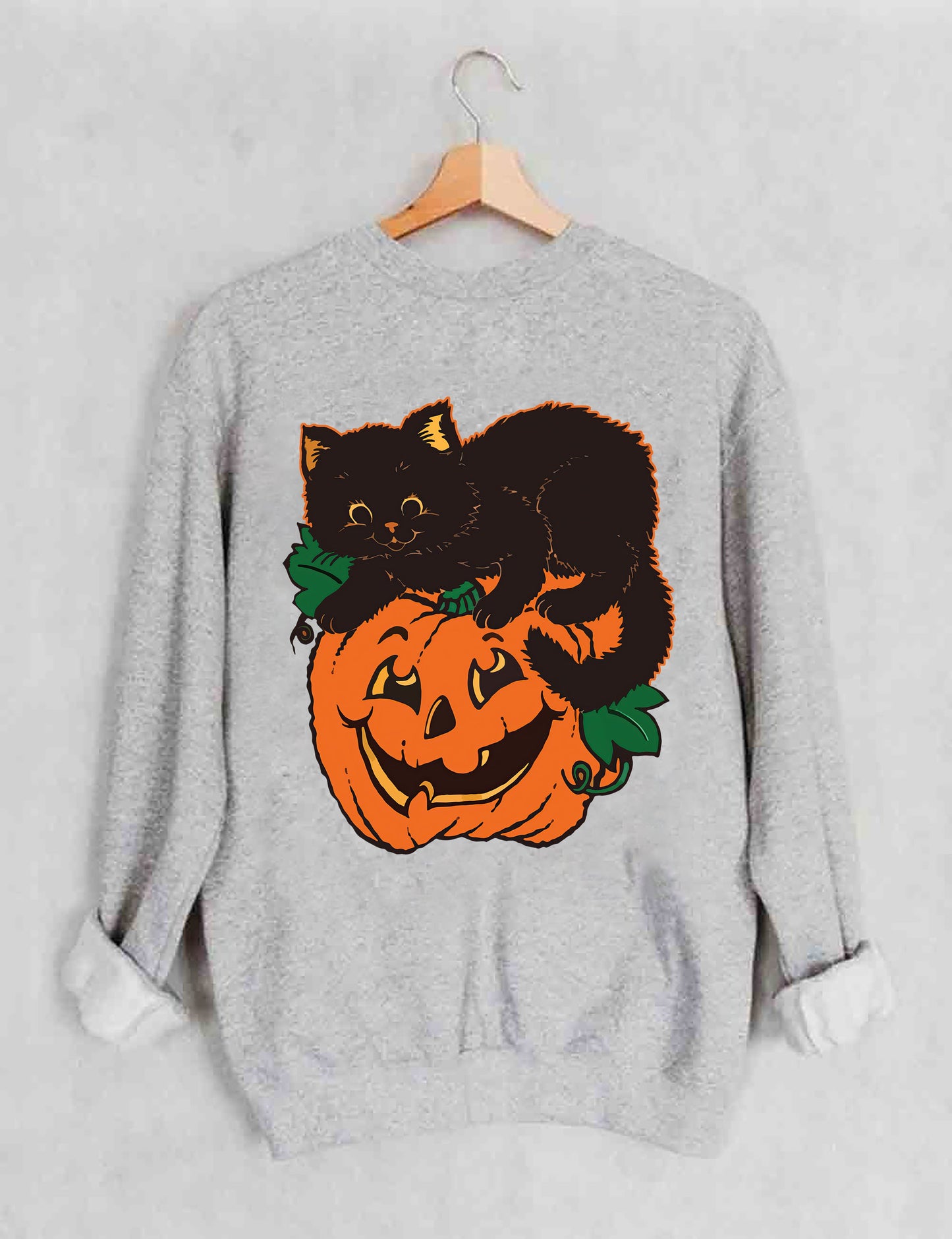 Halloween Pumpkin And Cats Sweatshirt