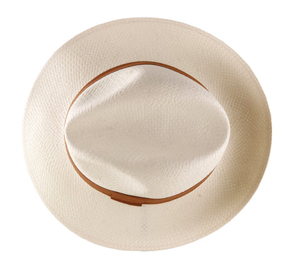 Handmade Classic 5mm Wide Straw Panama Hat-Natural