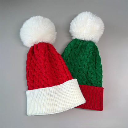 Christmas Contrast Color Warm Knit Hat