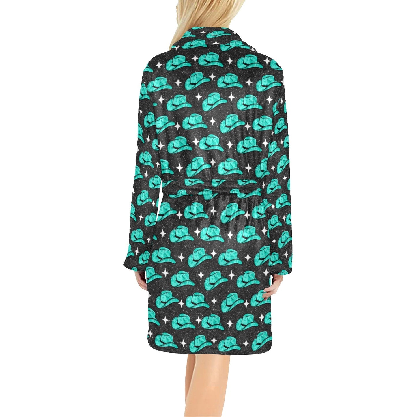 Turquoise Cowgirl Hat Women's Western Bath Robe