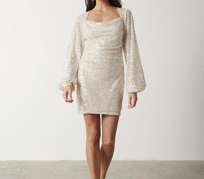 Sequined Short Dress Elegant Party Sexy