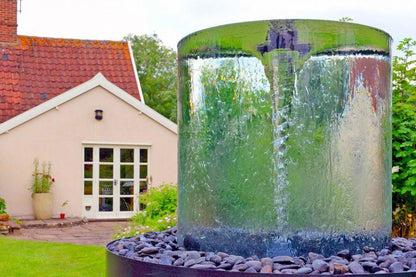 Outdoor Spiral Fountain with Reservoir & Pump Kit