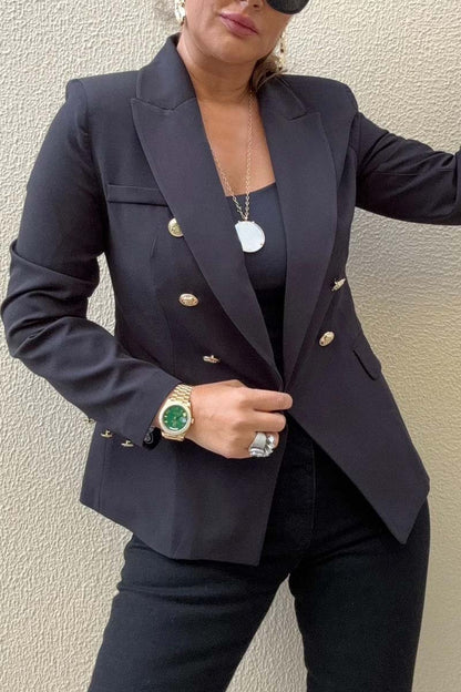 Women's Fashion Double Breasted Blazer