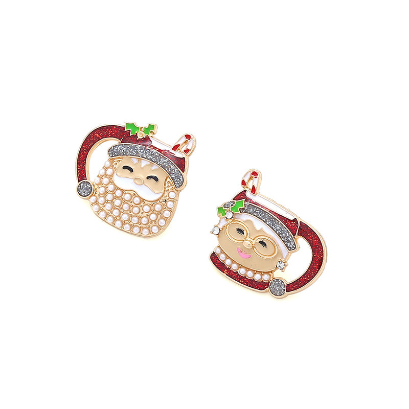 Santa Claus & Mrs. Claus Mug Earrings