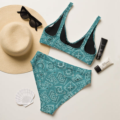 Yeehaw Turquoise Bandana Bikini