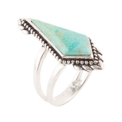 Anemone Turquoise and Sterling Silver Statement Turquoise Ring