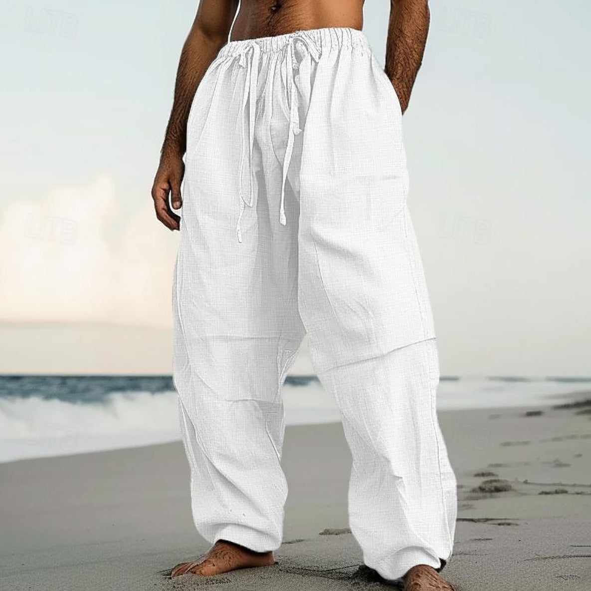 Outdoor Trend Casual Beach Straight Leg Pants Vegan Comfortable Everyday Pants