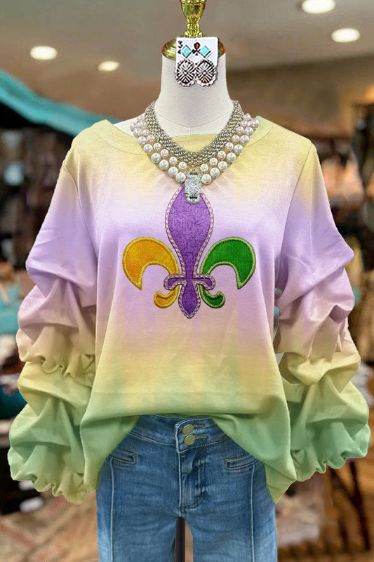 Classic Contrast Mardi Gras Sweatshirt