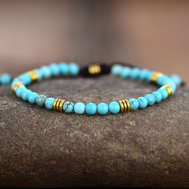 Unisex Vintage Natural Turquoise Bohemian Bracelet