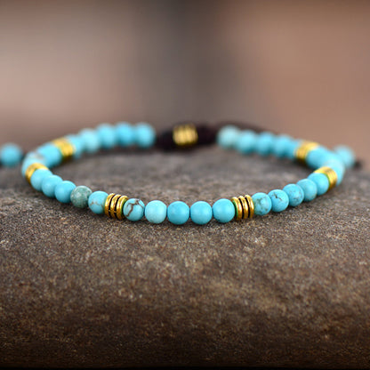 Unisex Vintage Natural Turquoise Bohemian Bracelet