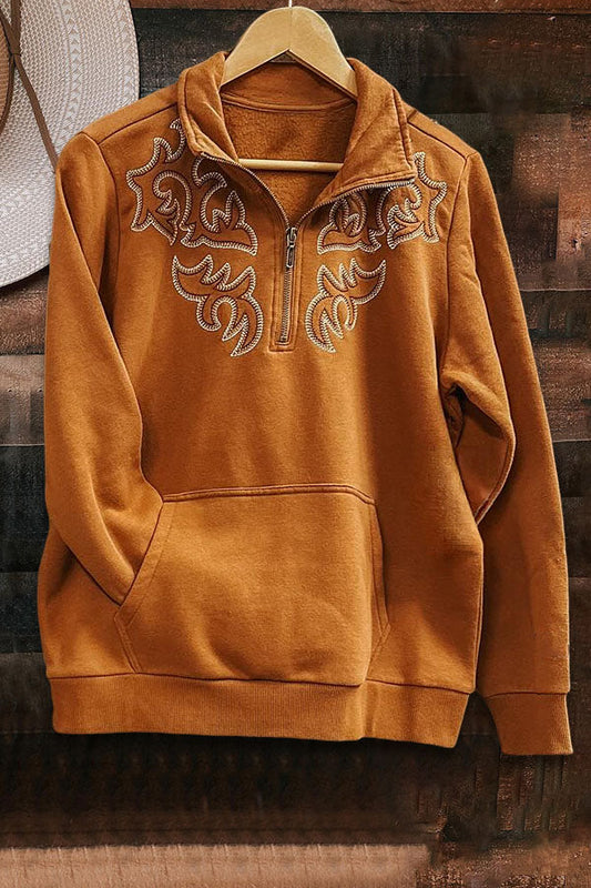 Boot Stitched Zip Pocket Sweatshirt