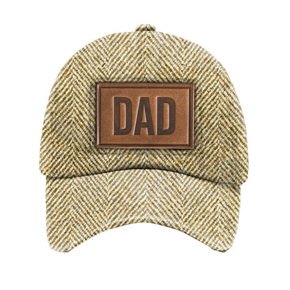 Men's Outdoor Herringbone DAD Logo Print Sun Hat