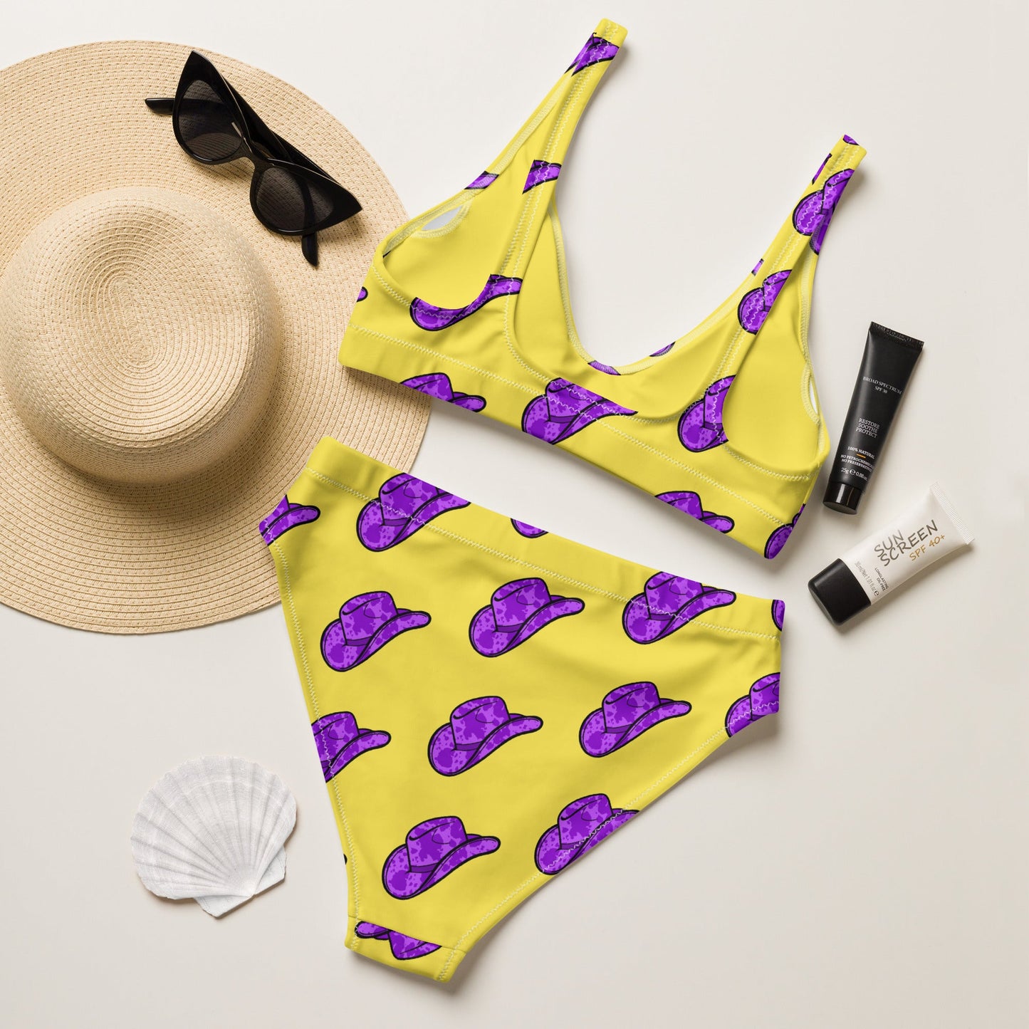 Yeehaw Purple Hat Bikini