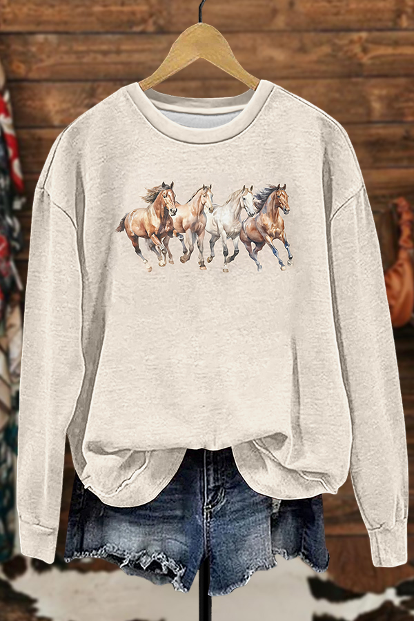 Horses Vintage Soft Sweatshirt