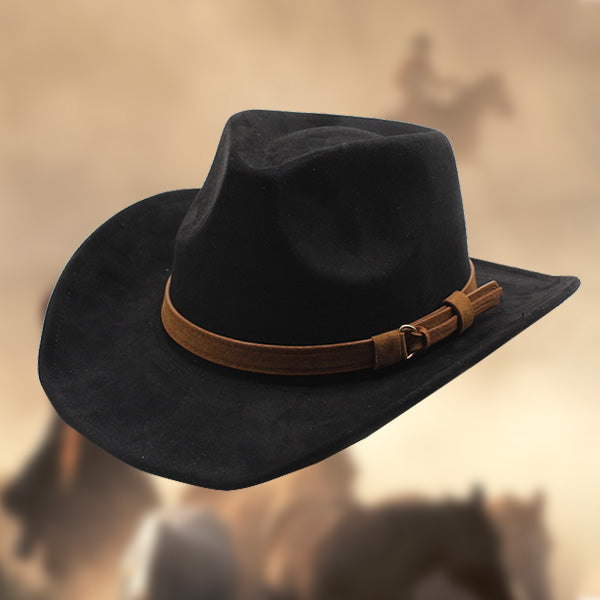 Men's Vintage Western Cowboy Hat Suede Knight Hat