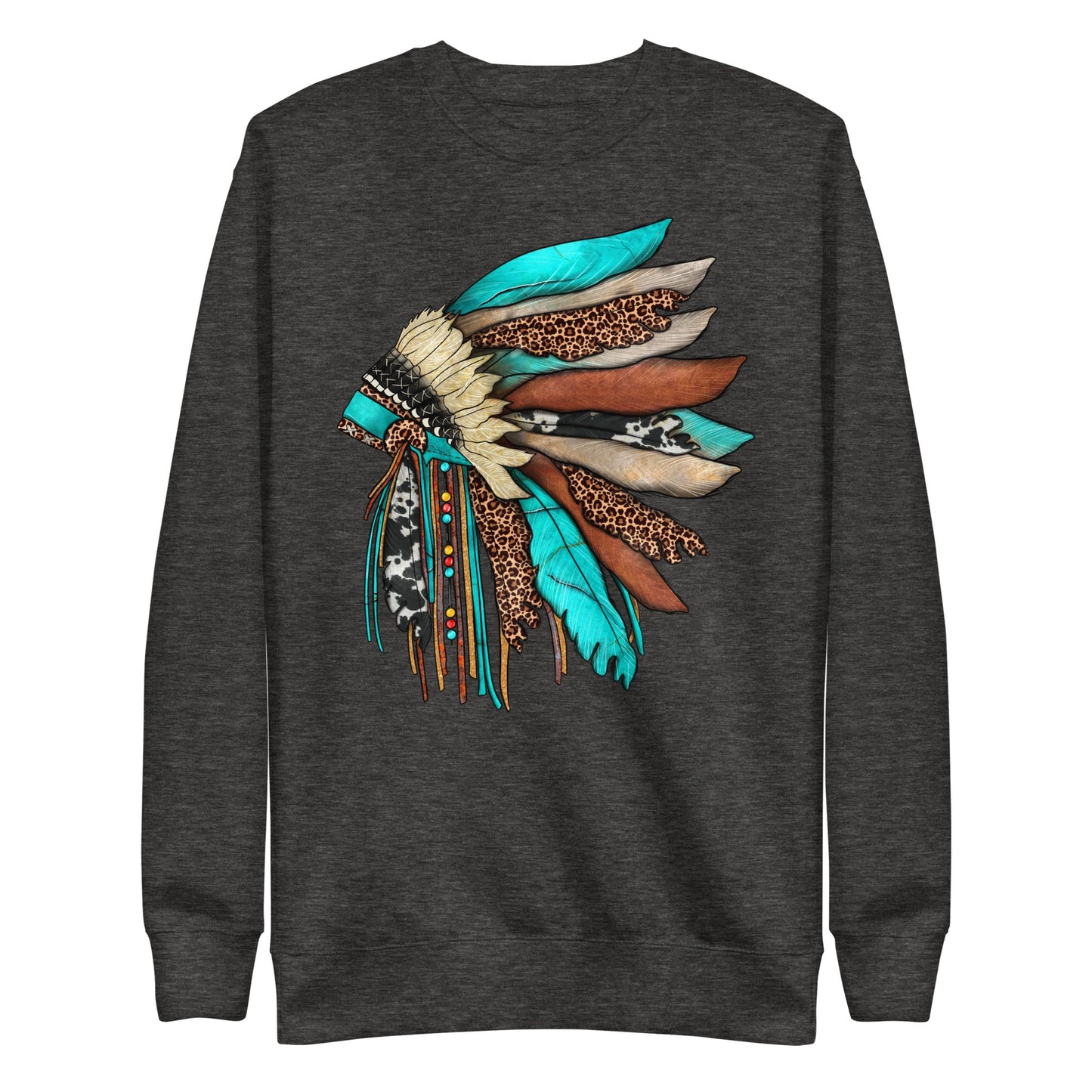 Turquoise Head Dress Unisex Sweatshirt choice of colors