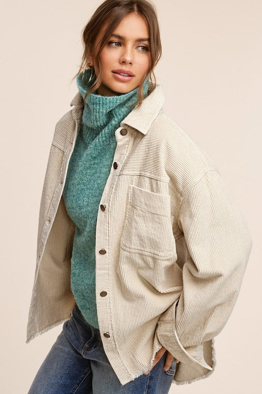 Daisy Corduroy Shacket Jacket choice of colors