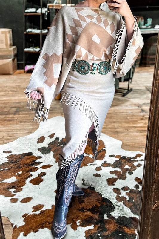 Vintage Western Fringe Skirt