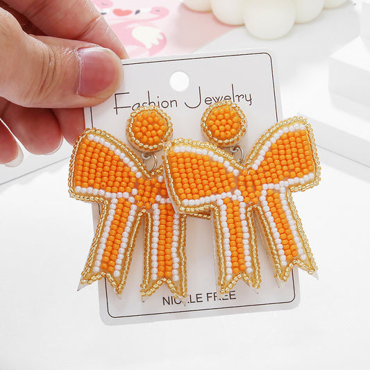 Classic Bow Beads Earrings