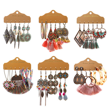 Women's Bohemian Multi-piece Set Earrings