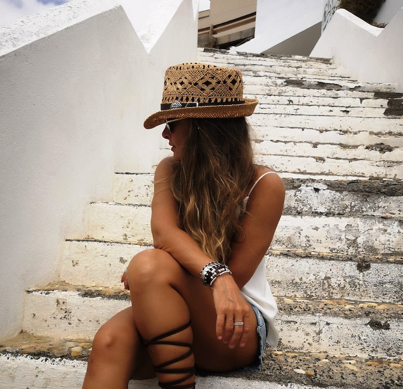 Beach fedora hat, straw hat, sun hats, hats for women