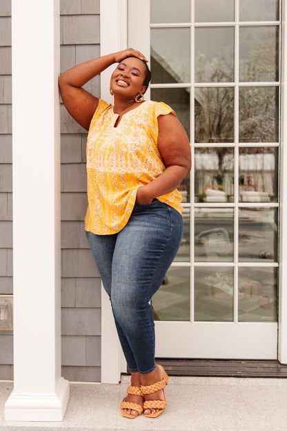 Mellow Yellow Blouse Small or Medium