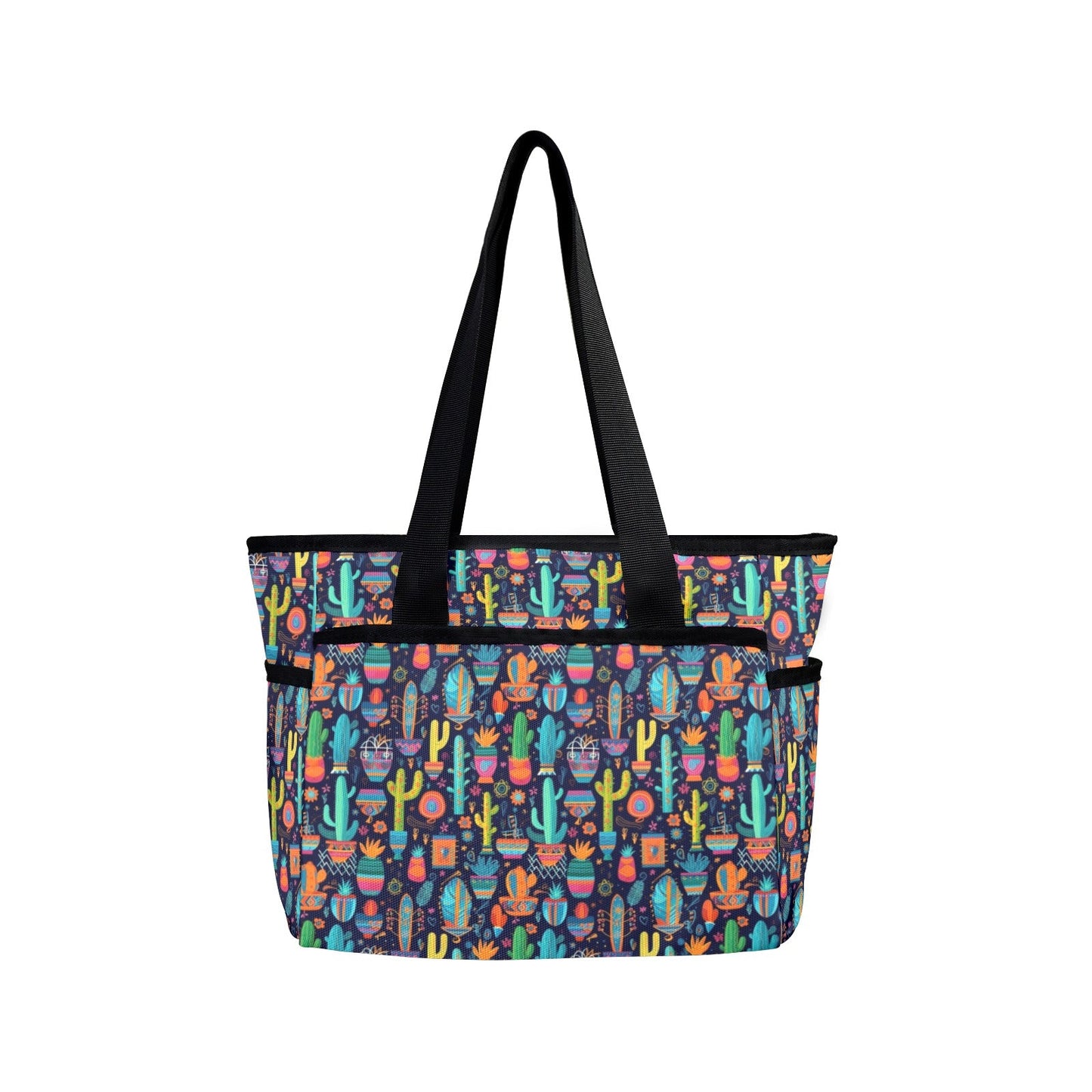 Crazy Cactus Lady Beach Tote Bag