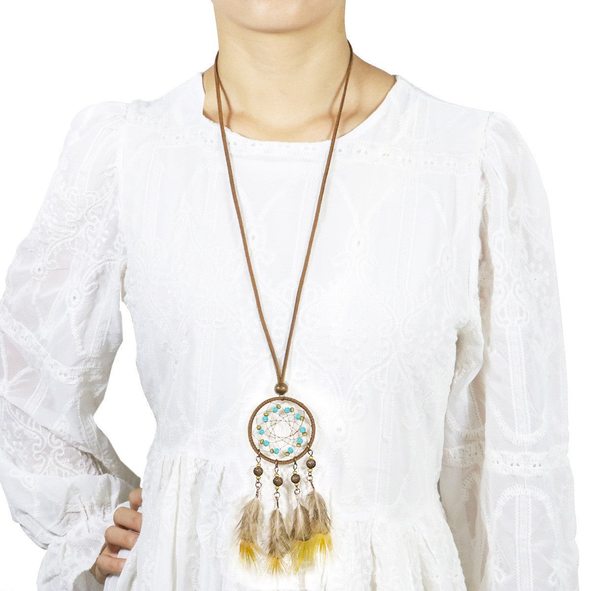 Women's Bohemian Dreamcatcher Pendant Necklace