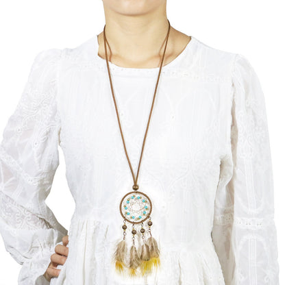 Women's Bohemian Dreamcatcher Pendant Necklace