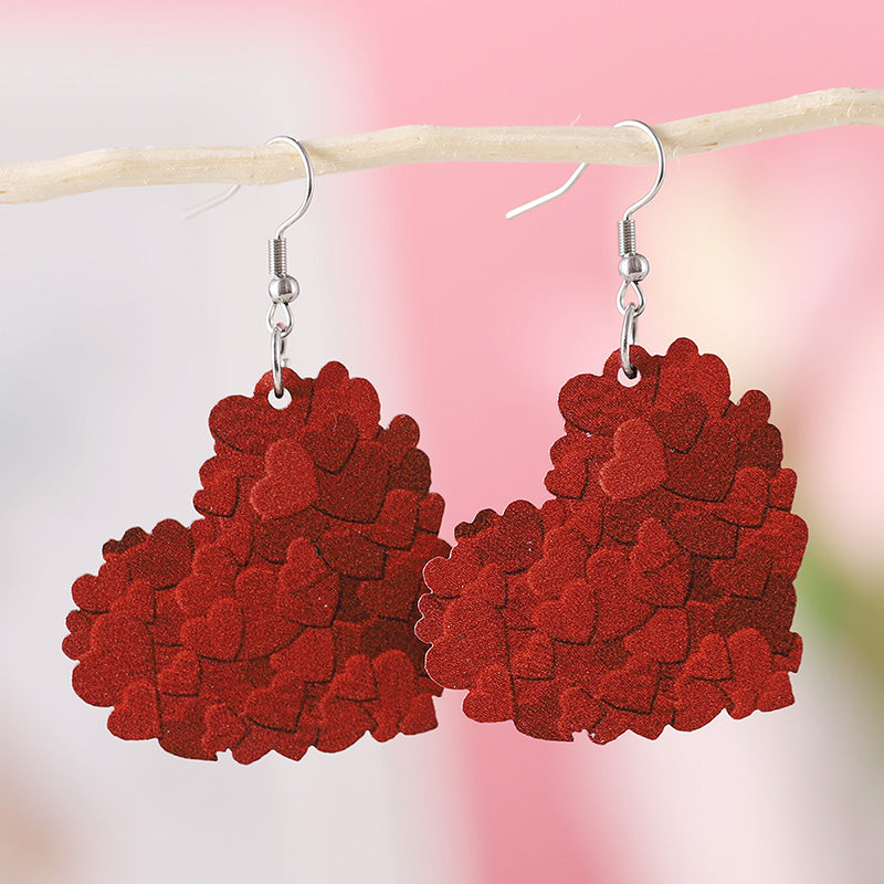 Valentine's Day Chic Design Heart Shaped Earrings