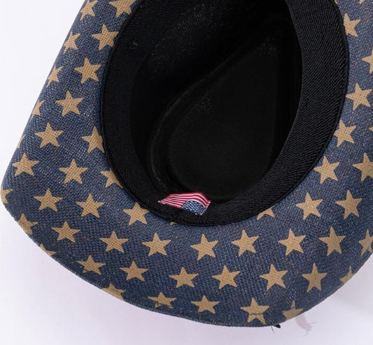 American Flag Design Straw Cowboy Hat