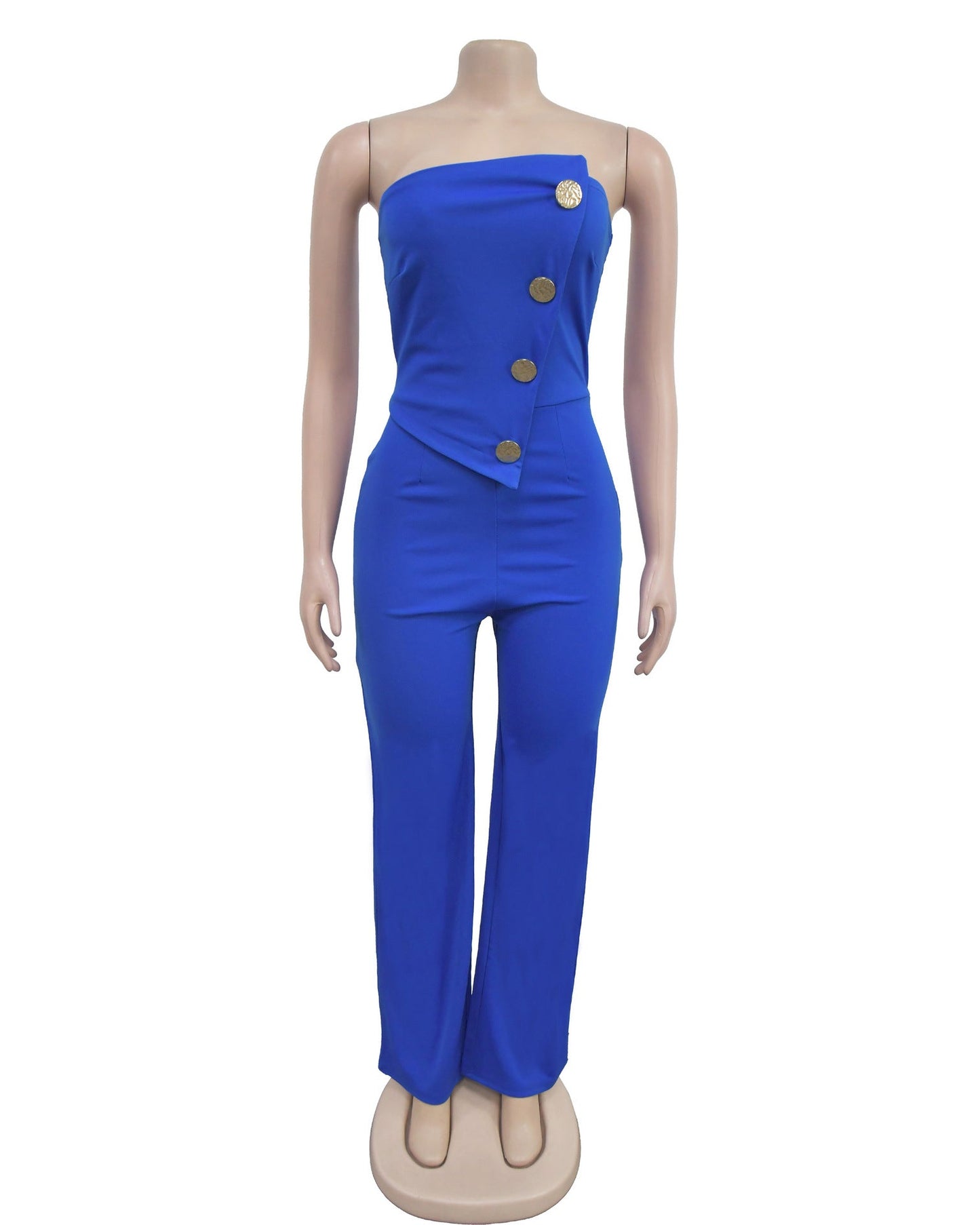 Braided Irregular Wide-Legged Jumpsuits