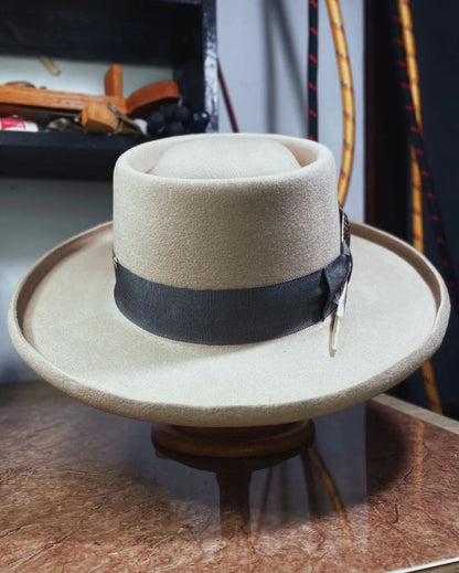 Wide Brim Porkpie Hat