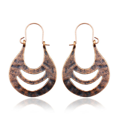 Women's Bohemian Court Hollow U-shaped Earrings