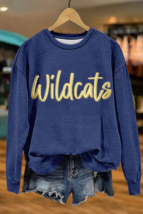 Shiny Gameday Wildcats Print Sweatshirt