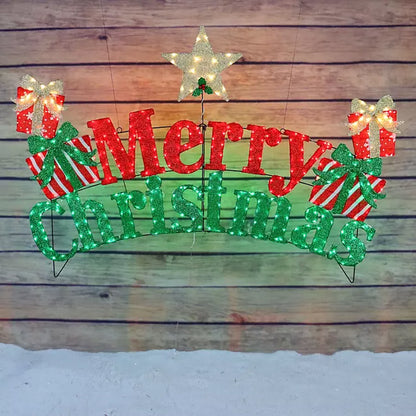 Pre-Lit Merry Christmas Sign