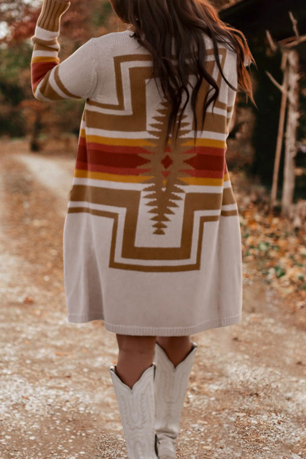 Vintage Western Aztec Print Cardigan