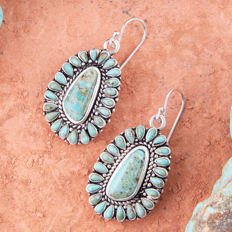 Sedona Turquoise and Sterling Silver Earrings