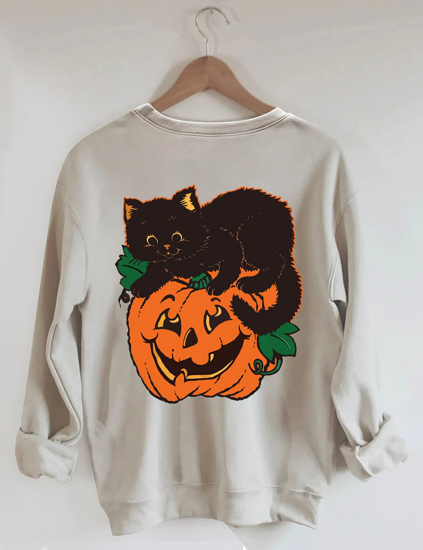 Halloween Pumpkin And Cats Sweatshirt