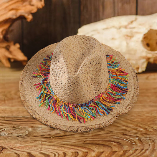 Colorful Fringed Bohemian Hat