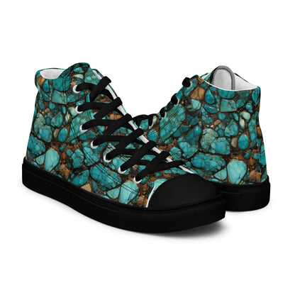 All Turquoise Women__ high top canvas shoes