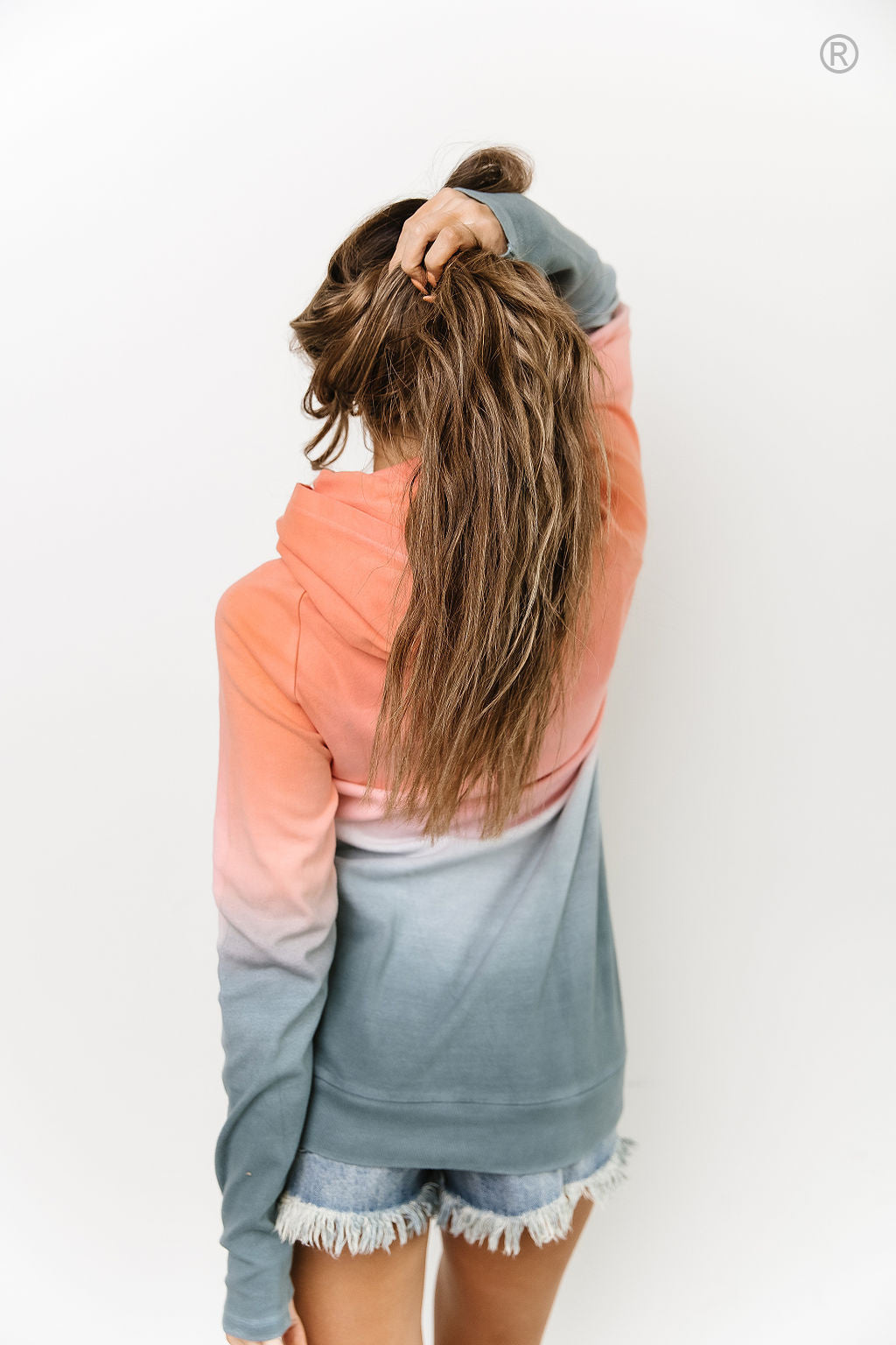 Ampersand Avenue DoubleHood_ Sweatshirt - Chasing Sunset  XS OR 3X