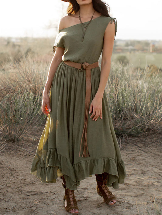 Women Sleeveless Solid Maxi Dress