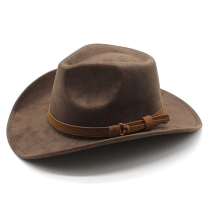 Men's Vintage Western Cowboy Hat Suede Knight Hat